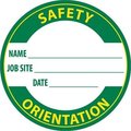 Nmc Safety Orientation Name: Job Site Hard Hat Label, Pk25, Material: Reflective Vinyl Sheeting HH168R